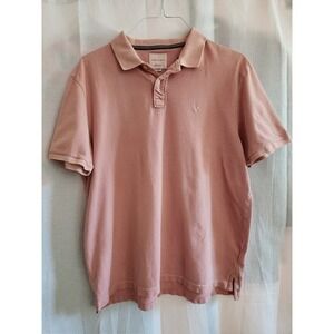 American Eagle Polo‎ Shirt Mens XL Light Pink Logo Collared Knit